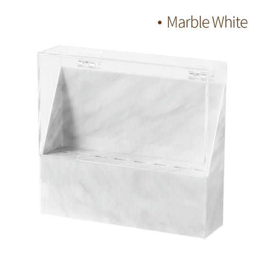 Acrylic Marble Tweezer Stand Display Organizer with Cover